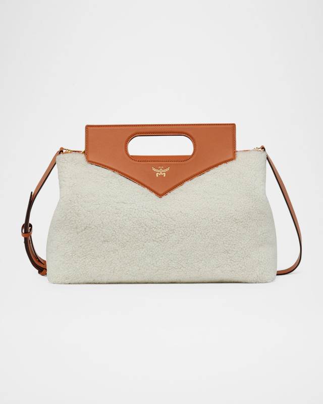 Diamond Lamb Shearling Fur Shoulder Bag